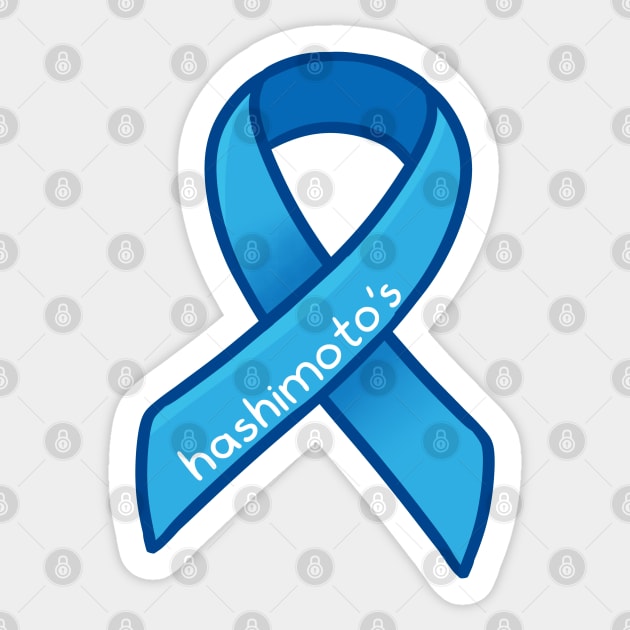 Hashimoto's Thyroiditis Awareness Ribbon Sticker by leashonlife